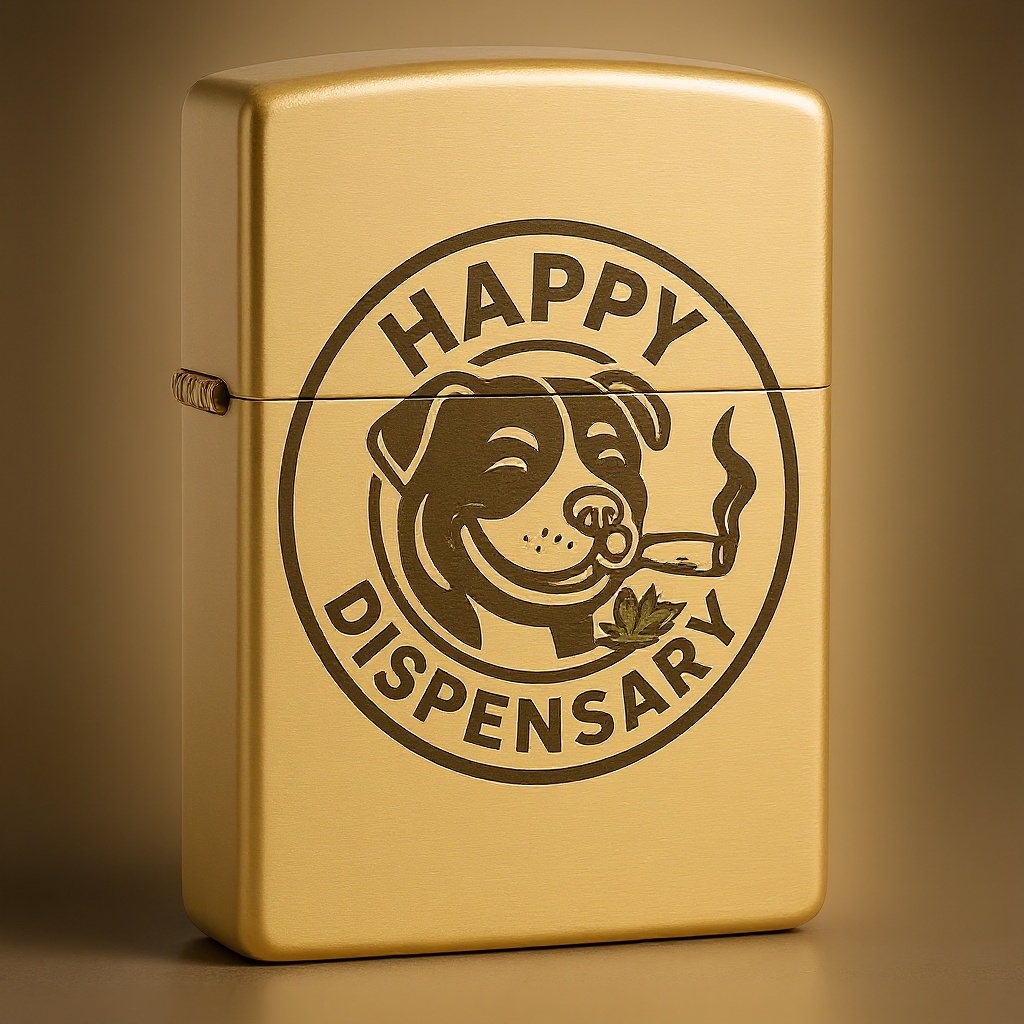 Happy Dog Lighter (Gold)